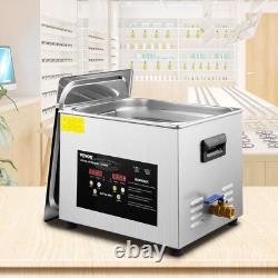 40kHz 15L Upgraded Ultrasonic Cleaner 600W Heater 360W Ultrasonic withHeater Timer