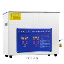 40kHz Commercial Ultrasonic Cleaner 6L with Digital Timer & Heater 110V