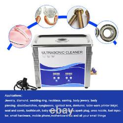 6.5L Ultrasonic Cleaner with Heating Bath F Dental Tool/Watches/Glasses/Coins