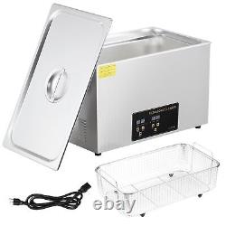 600W 30L Ultrasonic Cleaner Jewelry Cleaning Equipment Bath Tank With Timer Heated