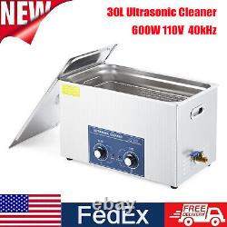 600W 30L Ultrasonic Cleaner Jewelry Cleaning Equipment Bath With Timer Heater 800W