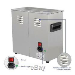 6L 180W DIGITAL HEATED INDUSTRIAL Stainless Steel ULTRASONIC PARTS CLEANER