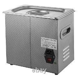 6L Commercial Ultrasonic Cleaner Industry Heated Heater withTimer Jewelry Glasses
