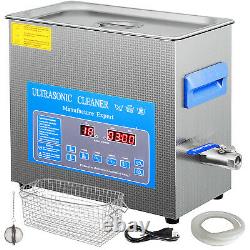 6L Digital Ultrasonic Cleaner with Heater 28/40KHz Cavitation Large Heating