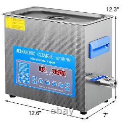 6L Digital Ultrasonic Cleaner with Heater 28/40KHz Cavitation Large Heating