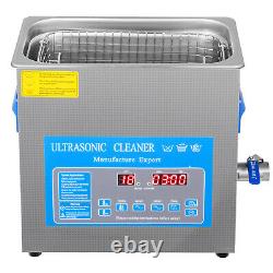 6L Digital Ultrasonic Cleaner with Heater 28/40KHz Cavitation Large Heating