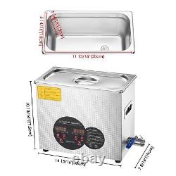 6L Digital stainless steel Ultrasonic Cleaner timer Fast heating Rust-resistant