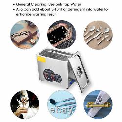 6L Digital stainless steel Ultrasonic Cleaner timer Fast heating Rust-resistant