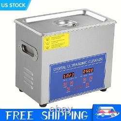 6L Jewelry Ultrasonic Cleaner Stainless Steel Industry Heated Heater withTimer