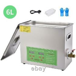 6L Professional Digital Ultrasonic Cleaner Machine with Timer Heated Cleaning