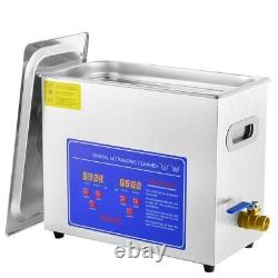 6L Professional Ultrasonic Cleaner 40kHz Digital Timer Heater for Watches