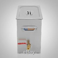 6L QT DIGITAL HEATED INDUSTRIAL ULTRASONIC PARTS CLEANER Stainless Steel 380W CE