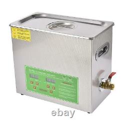 6L Stainless Steel Ultrasonic Cleaner Heater Heated Cleaning Machine with Timer