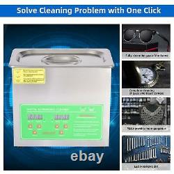 6L Stainless Steel Ultrasonic Cleaner Heater Heated Cleaning Machine with Timer