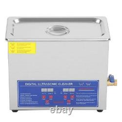 6L Stainless Ultrasonic Cleaner Machine Bath Tank Digital Timer Heated Cleaning