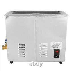 6L Stainless Ultrasonic Cleaner Machine Bath Tank Digital Timer Heated Cleaning