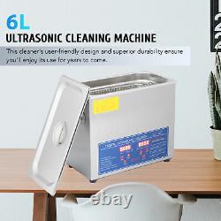 6L Ultrasonic Cleaner Cleaning Equipment Liter Industry Heated With Timer Digital