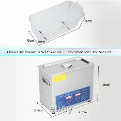 6L Ultrasonic Cleaner Cleaning Equipment Liter Industry Heated With Timer Digital