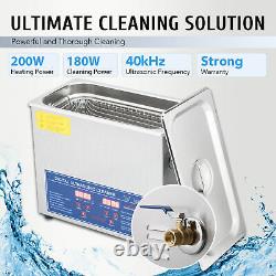 6L Ultrasonic Cleaner Cleaning Equipment Liter Industry Heated With Timer Digital