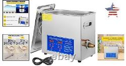 6L Ultrasonic Cleaner Digital Timer&Heater Powerful Cleaning Machine