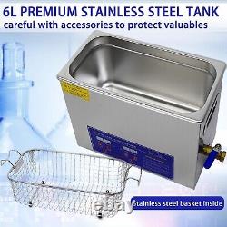 6L Ultrasonic Cleaner Heater with Timer Ultrasonic Cleaning Machine