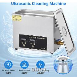 6L Ultrasonic Cleaner Machine Industry Heated Heater with Timer Jewelry Glasses US