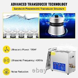 6L Ultrasonic Cleaner Powerful Cleaning Machine with Digital Timer&Heater