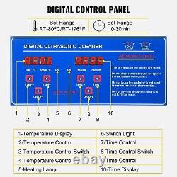 6L Ultrasonic Cleaner Powerful Cleaning Machine with Digital Timer&Heater