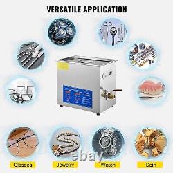6L Ultrasonic Cleaner Powerful Cleaning Machine with Digital Timer&Heater