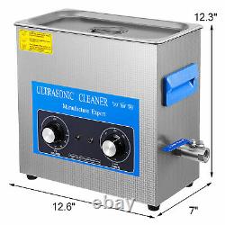 6L Ultrasonic Cleaner Stainless Steel Industry Heated Heater withTimer