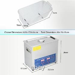 6L Ultrasonic Cleaner Stainless Steel Industry Heated Heater withTimer ota