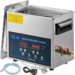 6l Digital Ultrasonic Cleaner With Heater 28/40khz Cavitation Large Heating