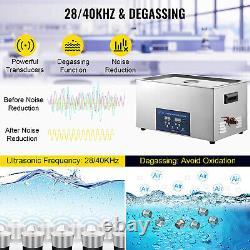 8 Gal Ultrasonic Cleaner Digital Timer Heater Degas Temp Dual Frequency 28/40Khz