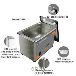 800ml Ultrasonic Cleaner 35W Stainless Steel Industry Heated Heater Timer Degas