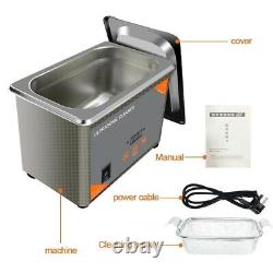 800ml Ultrasonic Cleaner 35W Stainless Steel Industry Heated Heater Timer Degas