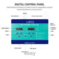 AIPOI Ultrasonic Cleaner 30L Liter Stainless Steel Industry Heated Clean Glasses