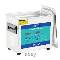 AIPOI Ultrasonic Cleaner with Timer Heating Machine Digital Sonic Cleaner SUS304