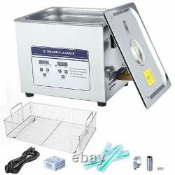 ANBULL Stainless Steel 10L Industry Heated Ultrasonic Cleaner Heater withTimer