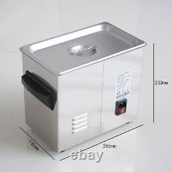 AOG New 220V Stainless Steel 3L Industry Heated Ultrasonic Cleaner Heater Timer