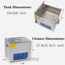 AZUIZUIF 15L/3.9gallon Industrial Ultrasonic Cleaner with Digital Timer&Heate