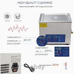 AZUIZUIF 15L/3.9gallon Industrial Ultrasonic Cleaner with Digital Timer&Heate