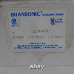 Branson 1210R-MTH 70kHz Ultrasonic Heating Bath Cleaner 1/5Gal Tank 120VAC