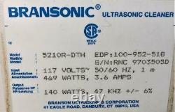Branson 5210R-DTH Heated Ultrasonic Cleaner 9.5L