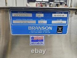 Branson Ultrasonic Cleaner 25 kHz Wash System with Heated SS Tank & Basket 5 Gal