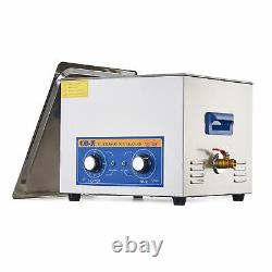 CO-Z 15L Ultrasonic Cleaner Cleaning Equipment Liter Industry Heated w. Timer