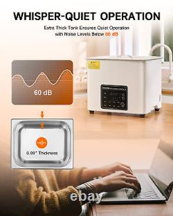 CREWORKS 10L Digital Ultrasonic Cleaner for Home w Degas Mode 300W Heater Timer