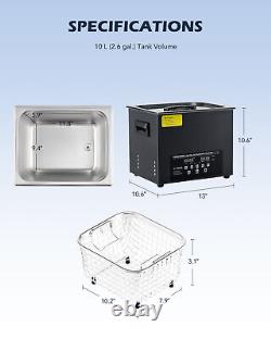CREWORKS 10L Titanium Steel Ultrasonic Cleaner Industry Heated with Digital Timer