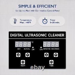 CREWORKS 15L Ultrasonic Cleaner Cleaning Equipment Bath Tank withTimer Heated