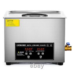 CREWORKS 15L Ultrasonic Cleaner Jewelry&Glasses Cleaner Industry Heated With Timer