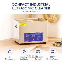 CREWORKS 15L Ultrasonic Cleaner Jewelry&Glasses Cleaner Industry Heated With Timer